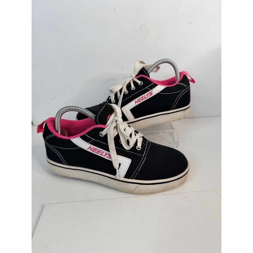 Heelys GR8 Pro Roller Shoes Black Pink Youth Size 7 Wheels‎ Included